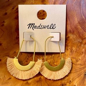 NWT Madewell Fringe Fan Drop Earring Soft Pink